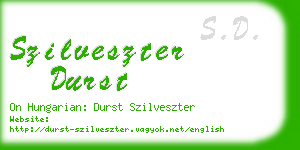 szilveszter durst business card